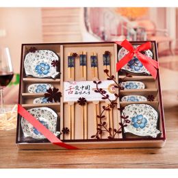 Sets 12piece Set of Ceramic Seasoning Plate Tableware Creative and Practical Household Kitchenware Chinese Style Tableware Set Gift