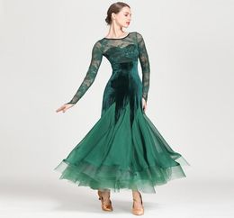2019 black standard ballroom dress women waltz dancewear fringe Dance wear ballroom dance competition dress rumba costumes flamenc1570941