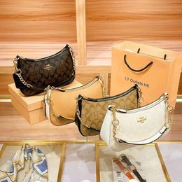Designer Bags Are 90% Off Cheaper 2024 Olay New Flower Leather Mahjong Bag Underarm Shoulder Crossbody Handheld Womens