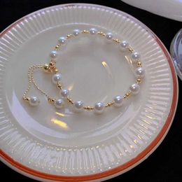 Bangle LATS New Fashion Unique Design Elegant Delicate Baroque Pearl Bracelet Ladies Premium Jewellery Birthday Party Gift AccessoriesL2403