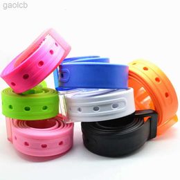 Belts Plain Silicone Rubber Leather Belt Plastic Buckle PD020 ldd240313