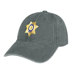 Berets Deputy Sheriff's Gold Star Badge Cowboy Hat Trucker Birthday Wild Ball Women's Beach Visor Men's