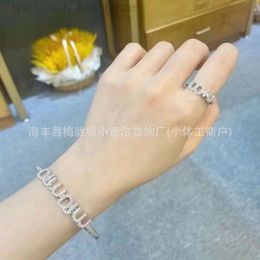 Designer miumiu bracelet High Quality Miuimiui Bracelet with Miao Letter Fairy Wind Miao Family Water Diamond Bracelet2024