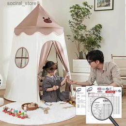 Toy Tents Qiaole Bear ChildrenS Tent Indoor Household Baby Game House Boys And Girls Princess Castle Toy House Small House L240313