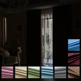 Curtains Custom Size 10 Colours Solid Plain Grey Blackout Curtains for Living Room Bedroom Window Treatment Grey Drapes Shading Kitchen