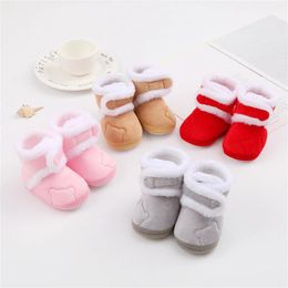 Boots Winter Infant Baby Girls Boys Cute Plush Flat Shoes ISoft Sole First Walker Warm Crib