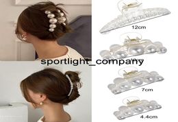 2022 3Pcset Fashion Classic Elegant Pearl Hair Claws Hair Clips Crab Woman Girls Hair Accessories Hairpins Female Ornament Barret8563456