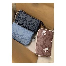 Factory Wholesale 2024 New Koujia Underarm Classic Old Flower Mahjong Bag Single Shoulder