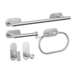 Toilet Paper Holders Toilet Paper Holder Wall Mounted Towel Holder for Kitchen Stainless Steel Cabinet Paper Roll Storage Hanger Bathroom Accessories 240314