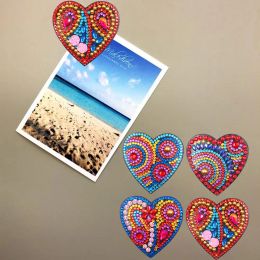 Stitch 4Pcs DIY Diamond Painting Magnet Fridge Sticker Full Drill Special Shaped Diamond Sticker for Home Decoration Christmas Gifts