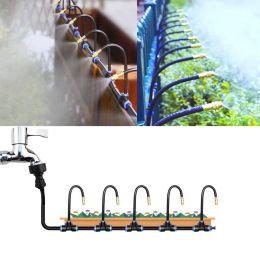 Sprayers 520M DIY Universal Adjustable Atomizing Sprayer Misting System Kit For Lawn Garden Irrigation Tube Garden Water Mister