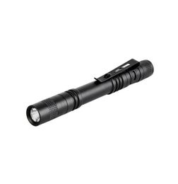 whole XPE Led Flashlights Outdoor Pocket Portable Torch Lamp 1 Mode 300LM Pen Light Waterproof Penlight with Pen Clip2176847