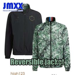 Mu especial futebol reversível jaqueta pedra rosas co marca estilos jerseys mens jersey homem futebol 2023 2024 blusão de manga comprida ventilador 860