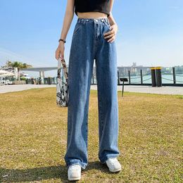 Women's Jeans Straight High Waist Woman Denim Pants Full Length Trousers Womens Clothing Plus Size Black Korean Nice Streetwear