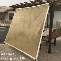 Nets Sunshade Net Square Shade Sail Windproof Sail Awning Camping AntiUV Rectangle Sunshade Garden Patio Pool Shade Sail