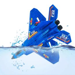 RC Plane F22 Fighter Remote Control Helicopter 2.4G Radio Control Airplane EPP Foam Waterproof Glider Aircraft Toys for Children 240307