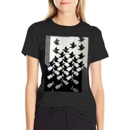 Women's Polos Sky And Water II By M.C. Escher T-shirt Aesthetic Clothes Vintage T-shirts For Women Loose Fit