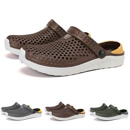 slippers for men women Solid color hots slip resistant black white Lavender breathable mens indoors walking shoes GAI