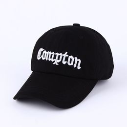 Compton Baseball Cap Men Women Snapback Hip Hop Hat Black White Casquette J1225301N