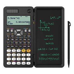 Solar Scientific Calculator with LCD Notepad 417 Functions Professional Portable Foldable for Students Upgraded 240227