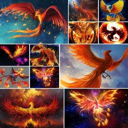 Number Animal Phoenix DIY Paint By Numbers Set Acrylic Paints 50*70 Canvas Pictures Wall Paintings For Adults Handiwork Handicraft