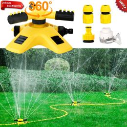 Sprinklers New 360 Degree Automatic Rotating Sprinkler Garden Lawn Water Sprinkler System Yard Large Area Coverage Plant Irrigation Sprayer