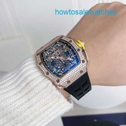 Male Watch RM Watch Ladies Watch Rm11-03 Automatic Mechanical Watch Rm1103 Rose Gold Original Diamond Fashion Leisure Sports Calendar