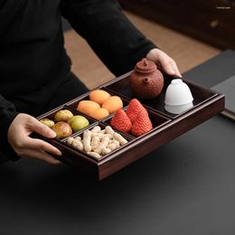 Dinnerware Sets Wooden Pallet Set Fruities Plate Desktop Coffe Table Tray Tea Divided Serving Snack