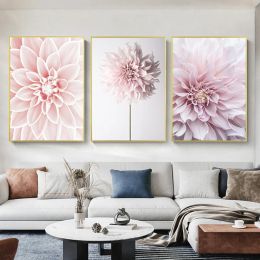 Number RUOPOTY 3pc/Set DIY Painting By Numbers Pink Flowers Acrylic Paint By Numbers For Adults Home Wall Art Picture Art Craft