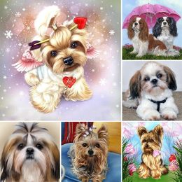 Number Animal Dog Paint By Numbers Set Acrylic Paints 40*50 Canvas Pictures Home Decoration Crafts For Adults Handicraft For Drawing