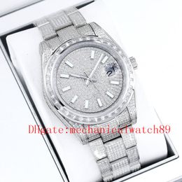 Relógio masculino diamante 316 aço inoxidável safira à prova dwaterproof água disc41mm 2813 máquinas movimento automático relógios femininos mostrador árabe
