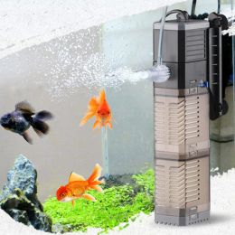 Pumps Aquarium Internal Philtre Pump Sunsun Fish Tank Submersible Sponge Philtre Air Compressor Water Flow Oxygen Increase Air Pump
