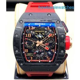 RM Watch Luxury Watch Swiss Watch Rm011 Automatic Mechanical Watch Series Rm011 Ntpt Carbon Fibre World Chronological Fashion Leisure