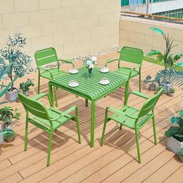Camp Furniture Outdoor Tables Chairs Courtyards Villas Garden Terraces Leisure Open-air Plastic Wooden Rock Tables.