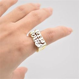 Personalized 3D Nameplate Ring Customized Ring Ancient English Name Ring for Men Women Couple Ring Christmas Jewelry Gift 240228