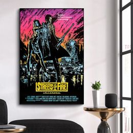 Calligraphy WM3219 Streets of Fire Classic Movie HD Silk Fabric Poster Art Decor Indoor Painting Gift