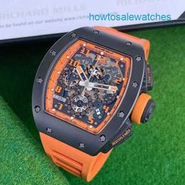 Exciting Wrist Watch Exclusive Wristwatches RM Watch RM011-FM Series RM011 Orange Ceramic Limited Edition Fashion Leisure Sports Machinery Wristwatch RM011