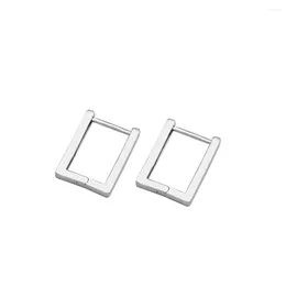 Stud Earrings S925 Sterling Silver Personality Geometric Square Temperament Female Jewellery