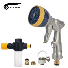 Guns 2021 New Metal High Pressure Water Gun Car Washer Cleaning Nozzle Garden Hose Water Gun Sprinkler Vegetable Garden Watering