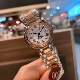 Luxury Brand Designer Women wristwatches diamond watch Moon Phase Quartz dress watches For Ladies Girls Valentine Gift Water Resis280E