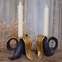 Candle Holders 2PCS Classic Candlestick Holder Personality Banana Shape Home Table Party Special Props Durable