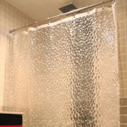 Curtains 1.8*1.8m Waterproof 3D Thickened Bathroom Bath Shower Curtain Translucent Fashion New Bathroom Curtain1 Piece