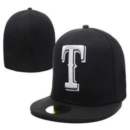 Whole High Quality Men's Ranger Red Sport Team Fitted Caps on Field Hats Full Closed Design Size 7- 8 Baseball Gorra201M