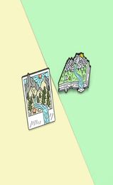 Cartoon Outdoor Po Brooches Mountain Peak River Campfire Tent Enamel Pins Creative Metal Accessories Fashion Jewellery Clothes Ba2574583