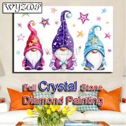 Stitch Fashion 100% Crystal Diamond Painting Santa Claus Full Square Mosaic Embroidery Diamond Art Cross Stitch Kit Manual Home Docer