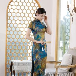 for Qipao Women Clothing Fashion Streetwear Casual Elegant Ethnic Chinese Style Cheongsam Dress Vintage Summer