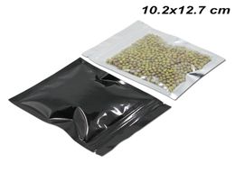 102x127cm Black Aluminium Foil Front Clear Food Grade Zipper Packaging Bags for Coffee Tea Powder Mylar Foil Self Sealable Packag3344780