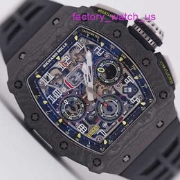 RM Watch Chronograph Classic Watch Rm11-03 Series Black Knight Ntpt Carbon Fibre Timing Machine Swiss Famous RM1103 Chronograph