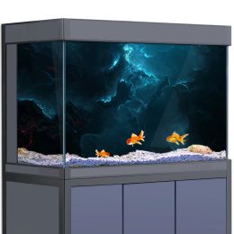 Decorations Aquarium Background Sticker Decoration for Fish Tanks HD Nebulosa Blue Space 3D Poster Printing Wallpaper PVC