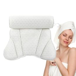 Pillows Bath Tub Pillow Headrest Mesh Bathtub Spa Head Rest Pillows Cushion Head Neck Bathtub Bath Pillow With 6 Strong Suction Cups